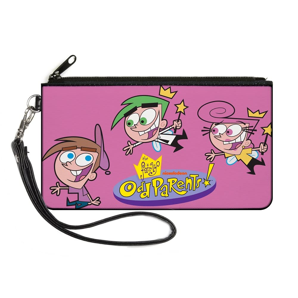 Buckle-Down Nickelodeon Wallet, Zip Clutch, The Fairly Oddparents Timmy with Cosmo and Wanda Group Pose, Canvas