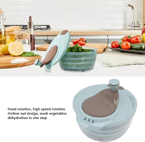 Miniatura 3 de Salad Spinner, Multifunctional Salad Spinner Plastic Time and Effort Saving Fruit Spinner Fast Mixing Washable Rotatable Veggie Washer Dryer Lettuce