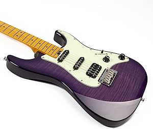 EART NK-C3 Modern S ローステッドマホガニーストラトタイプ / EARTエレクトリックギター、6弦メイプル指板ソリッドボディ右利き、ステンレススチールフレット、パープル