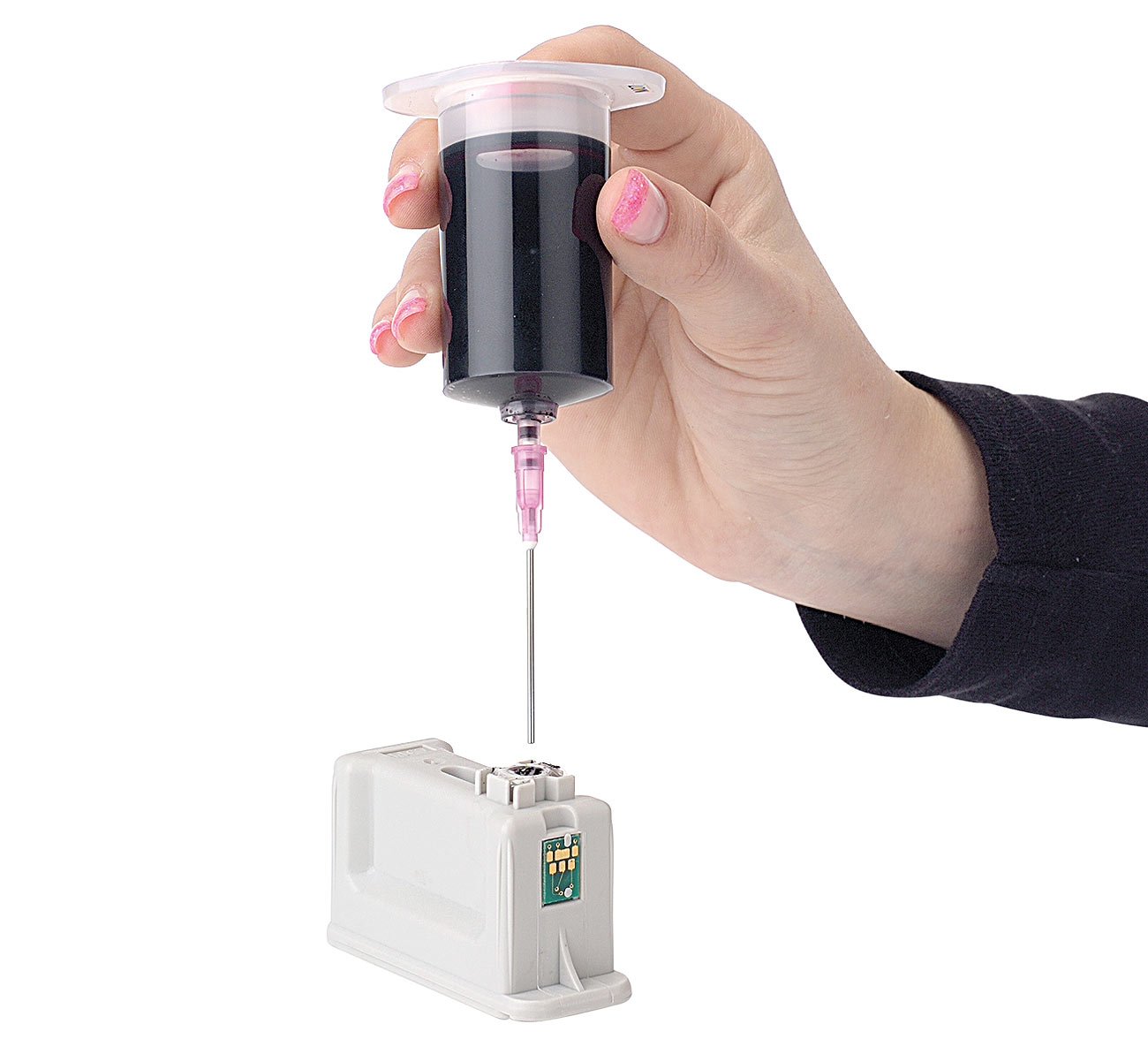 IColor Universal Refill-Kit SCHWARZ 60ml - Tinten Nachfüllset Für Druckerpatronen