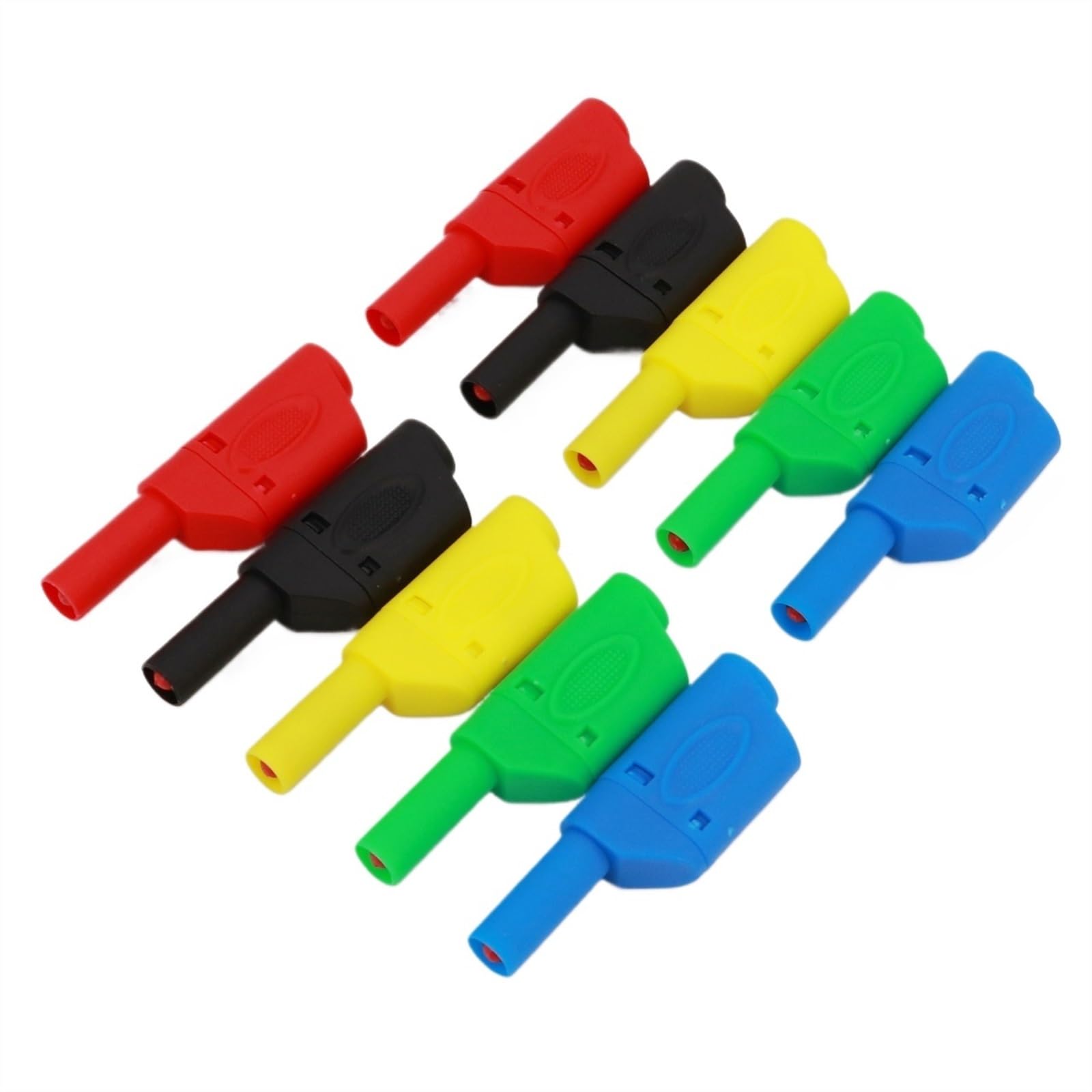 Connettore a banana impilabile maschio isolato da 10 pezzi da 4 mm(Black)