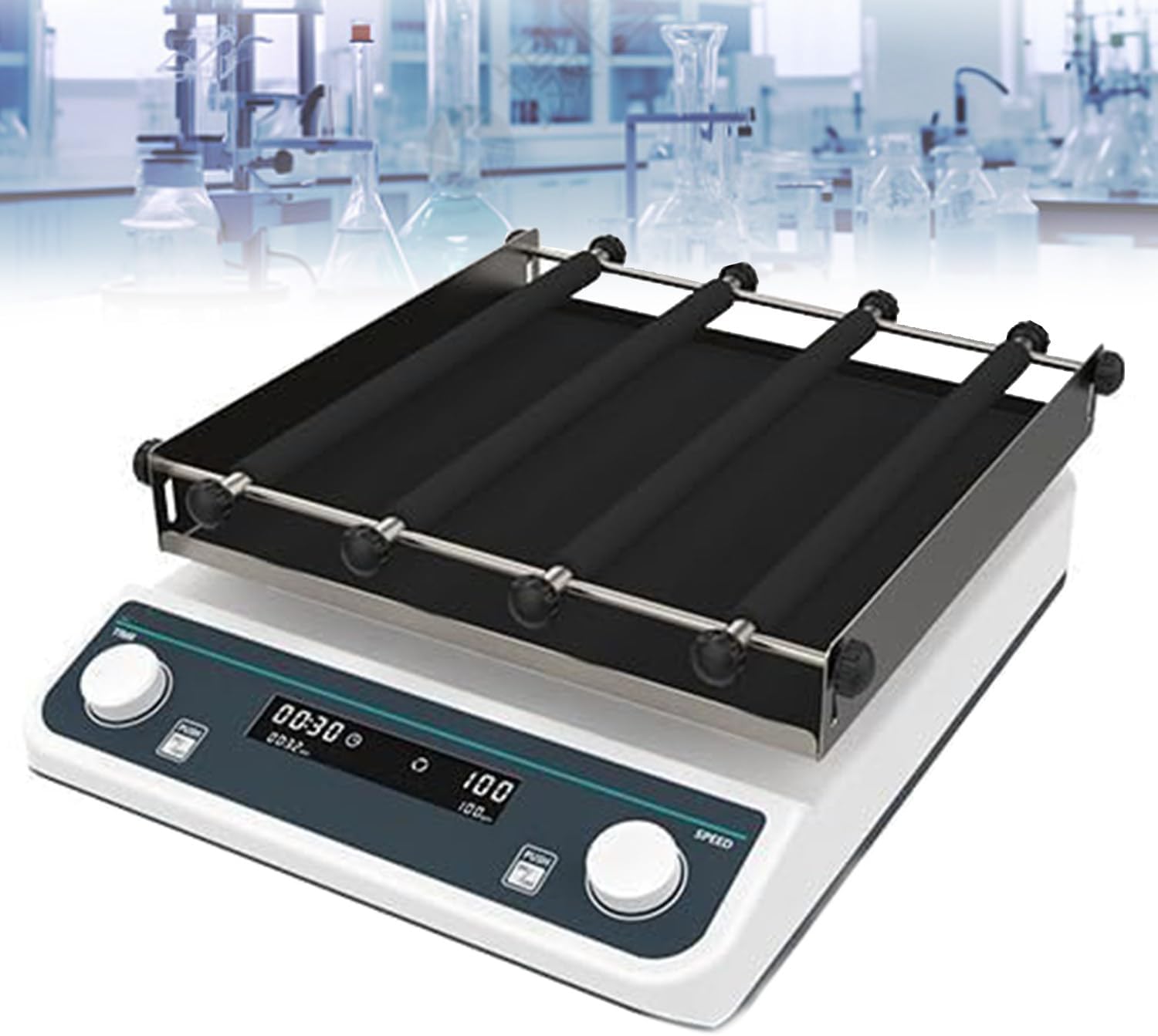 Lab Digital Orbital Shaker Mixer,Plate Size Adjustable Speed 40-200RPM,LED Display Speed Oscillator Shaker,Timed and Continuous Modes Rotator Shaker for Laboratory OS-40MAX