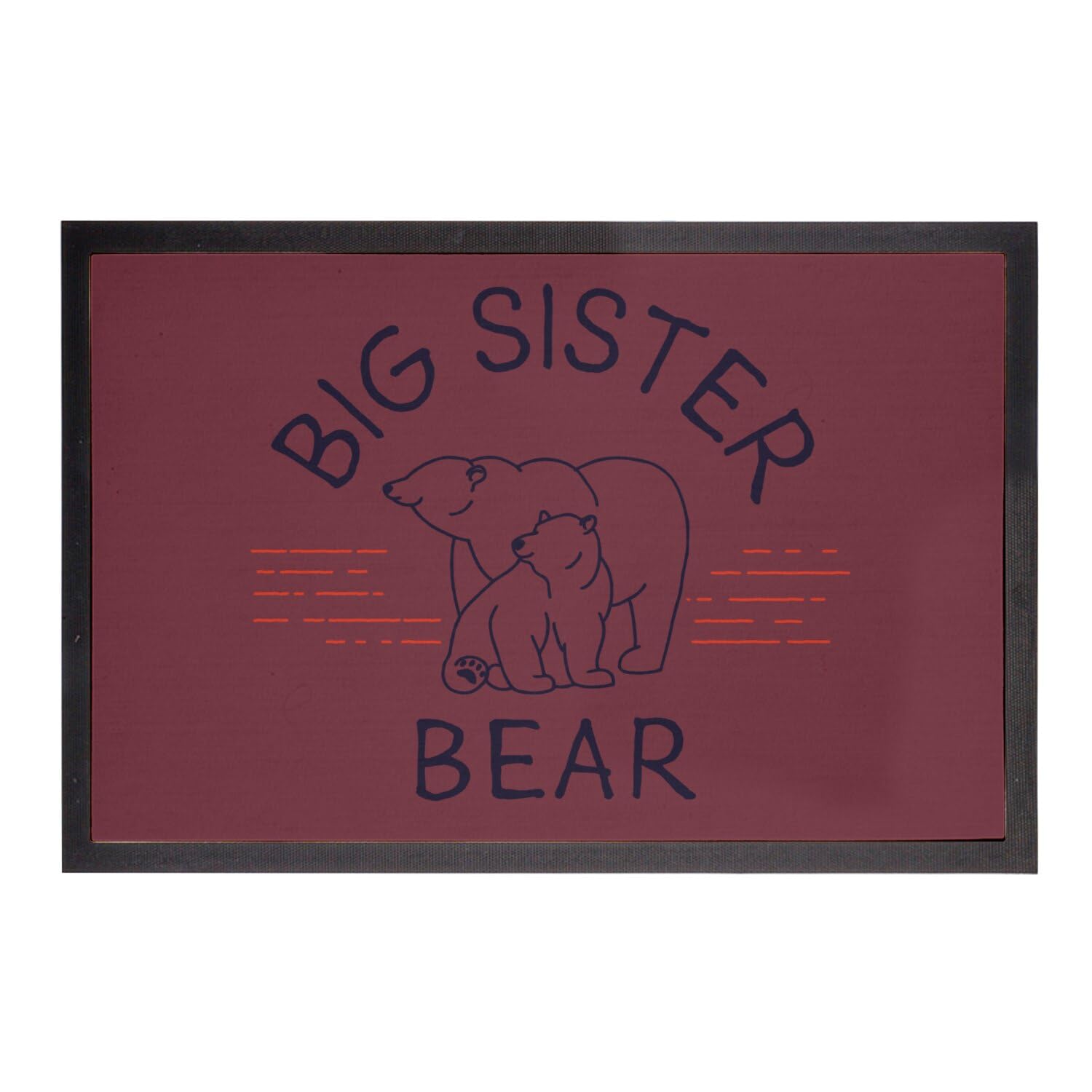 Paillasson rouge ours polaire 60x40 tapis entrée maison famille bear