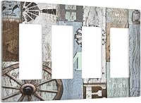 Vista 19 de Cubierta de interruptor de luz de palanca de hojas tropicales negras y doradas, hoja de palmera, decoración de 1 cuadrilla, placa frontal eléctrica