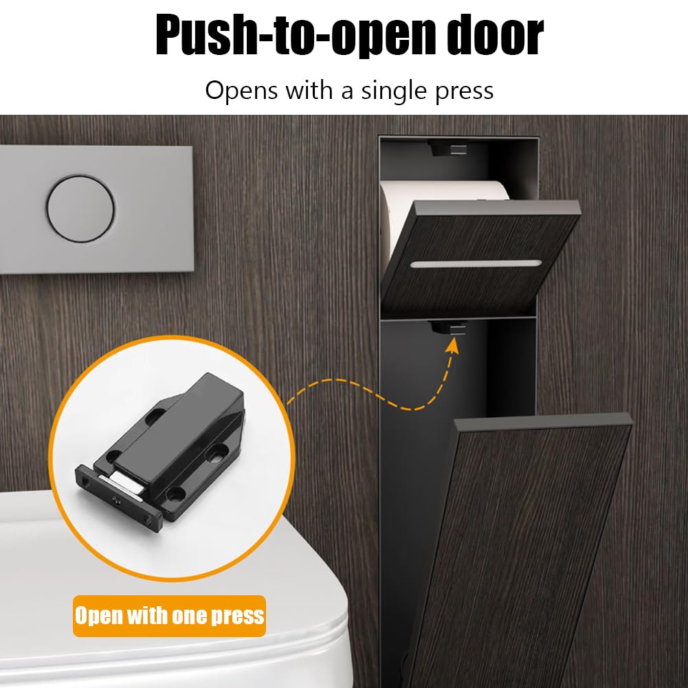 Scatola porta fazzoletti da incasso in acciaio inox con porta carta igienica e armadio, nicchia multifunzionale nascosta per riporre il bagno