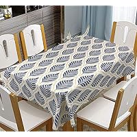 FANSU Tovaglia Rettangolare Antimacchia,Nord Europa Succinto Stile Lino Impermeabile Lavabile Geometrico Tavolo Panno per Cucina Soggiorno e Taglie Multiple ( 140x140cm,Freccia Cachi
