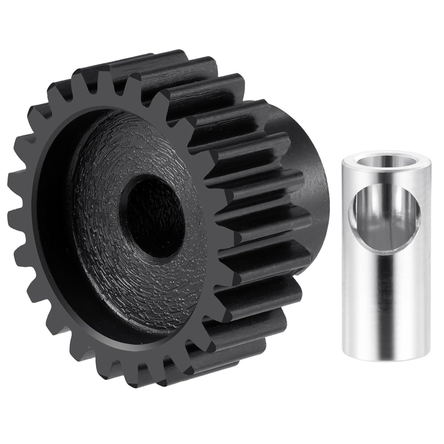 Steel 32P 5mm Pinion Gear 11T-24T Motor Gears for 1/5 1/6 1/8 1/10 1/14 1/16 1/18 RC Buggy Monster Truck Drift Car Off-Road Crawler Parts (24T)