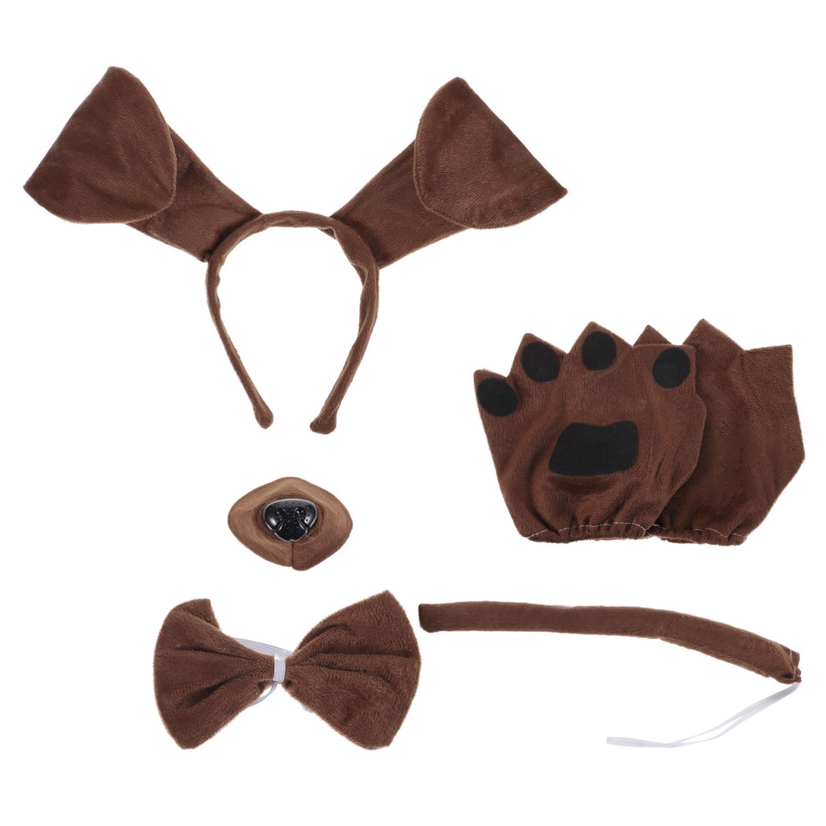PACKOVE Wear Resistant Dog Costume Boys and Girls Animal Costume Sausage Dog Ears Tail Cosplay Performing Party Outfit