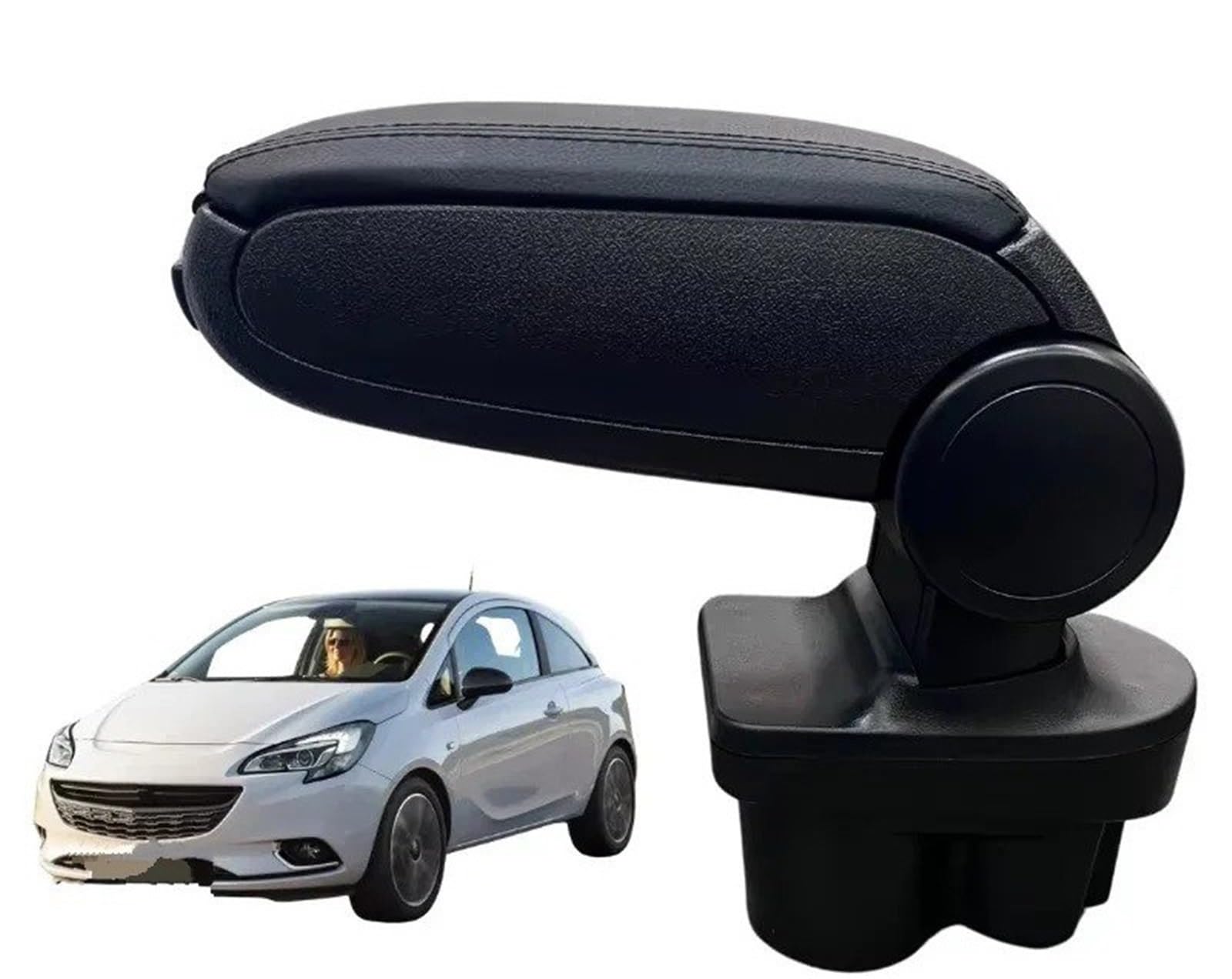 Hguvsjd Armrest Box For Opel For Corsa E 2014-2019 Vehicle Armrest Leather Custom Center Console Storage Box Car Armrests