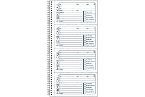 TOPS Phone Message Forms Book, Carbonless Duplicate, 24 x 5 Inches, 400...