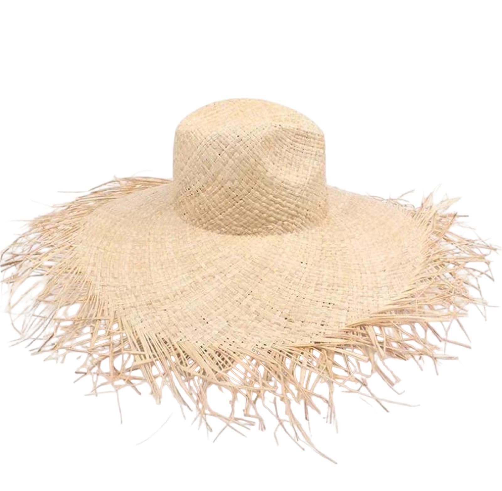 LCUVIMPEX Bucket Hats， Women's Straw Sun Hat Wide Brim Tassel Woven Breathable Lightweight Multicolor 56-58 cm(Jazz Top)