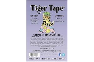 Tiger Tape 1/4-Inch Extra Wide by 9-Inch Utility Stitching Tape Roll