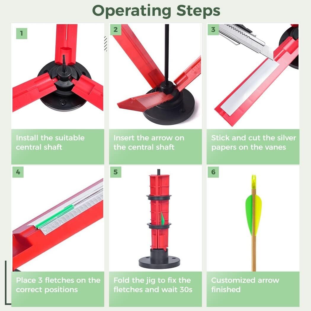 DIY Archery Arrow Fletching Tool with Precision Scales, Clamp for Personalizing Arrows Feathers and Vanes, Unique Gift Idea for Bow Enthusiasts