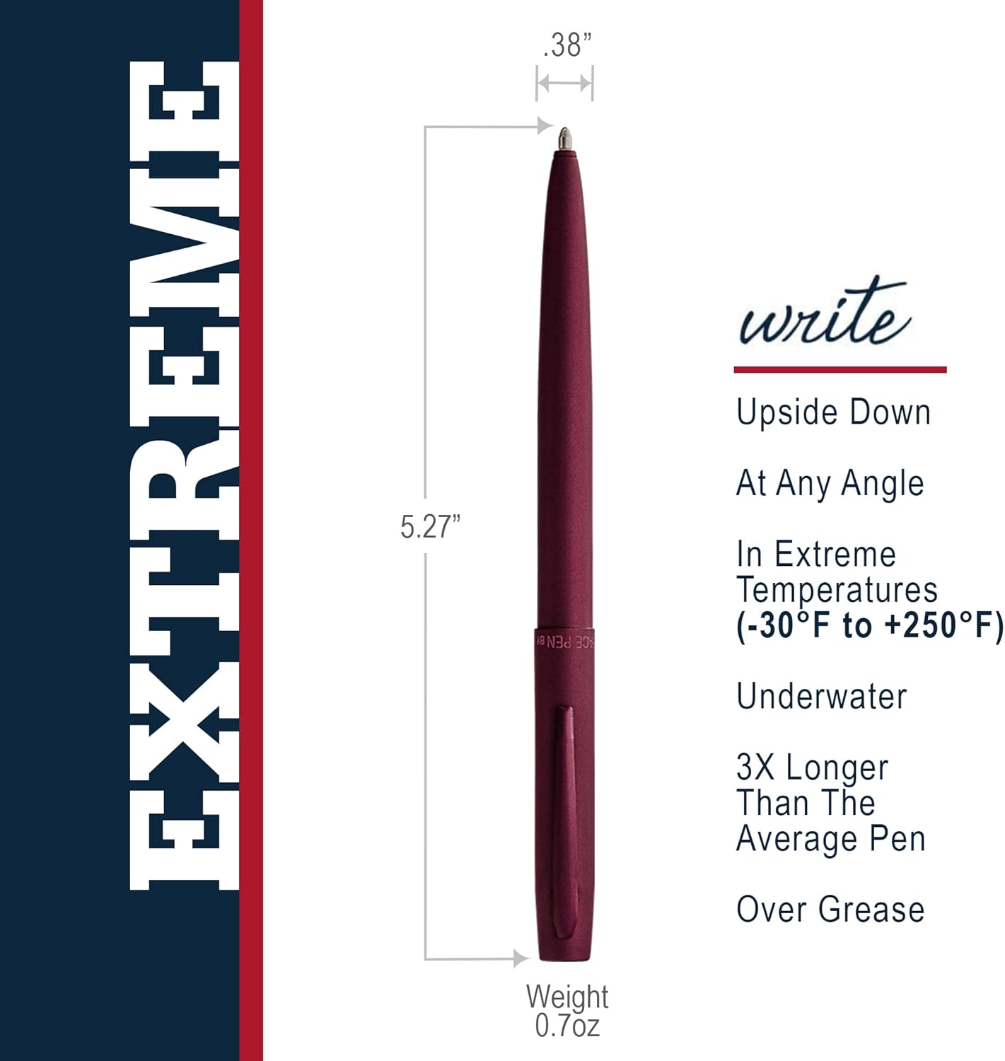 Fisher Space Pen Cerakote M4H Cap-O-Matic Series Pen – Retractable Ballpoint Pen + Cerakote Polymer-Coating Offers Durability, Hardness & Scratch-, Heat- & Chemical-Resistance - Black Cherry