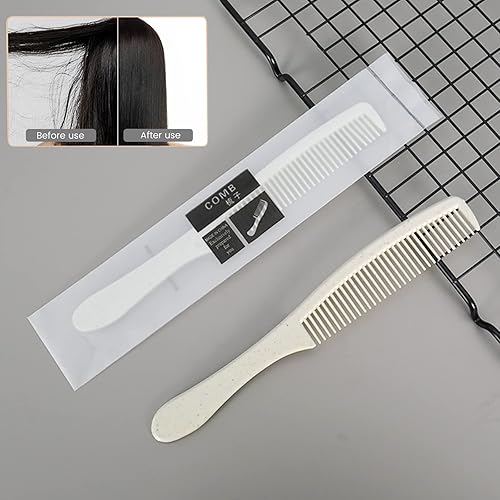 Miniatura 4 de Juego de 100 peines desechables envueltos individualmente en peines de plástico a granel para viajes, hotel, refugio, personas sin hogar, hogar