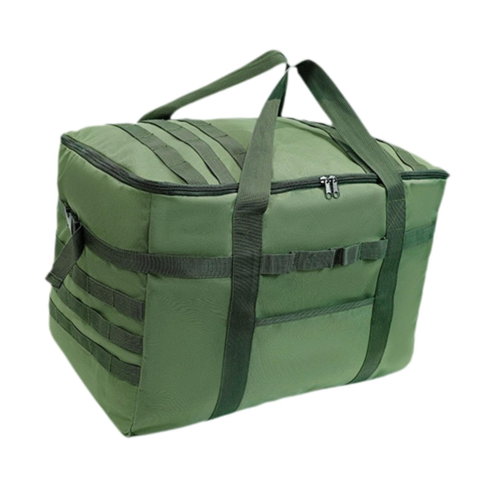 Borsa per il trasporto della griglia Borsa per il trasporto della piastra multiuso per escursionismo, barbecue, zaino in spalla 81L cachi, 53L Verde