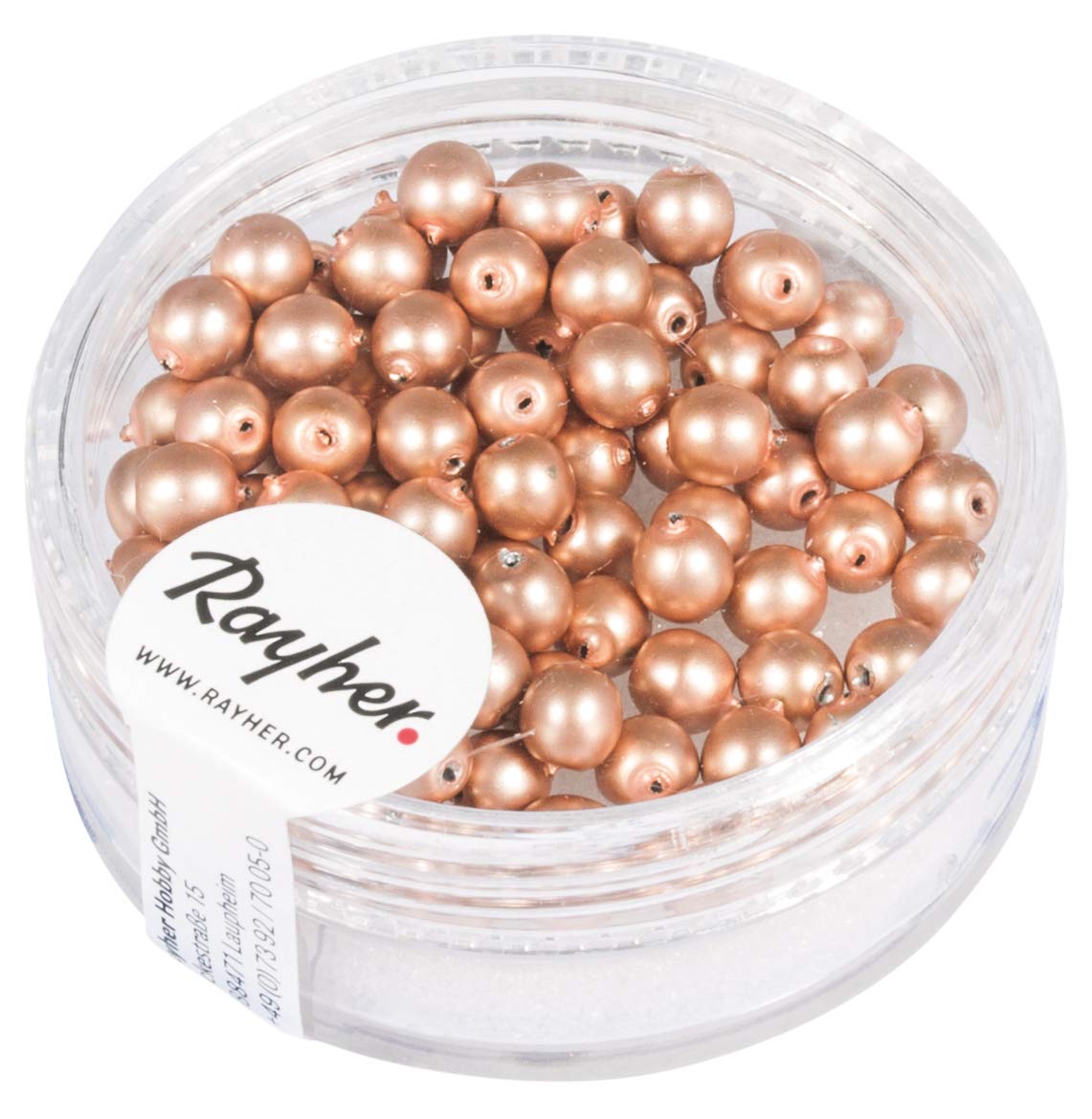 Rayher Renaissance Glass Wax Beads 14446221, Matt, 4 mm ø