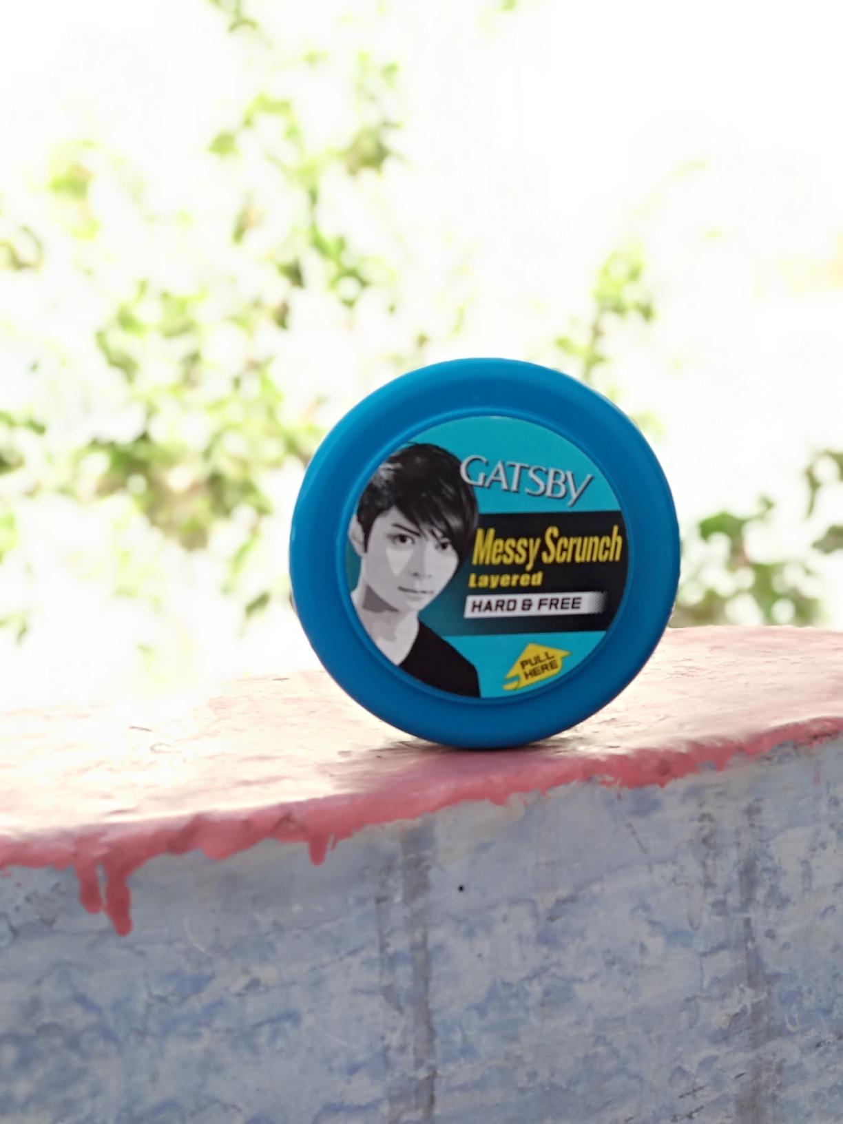 Gatsby Hair Styling Wax Hard & Free, For Messy Scrunch Style, Non