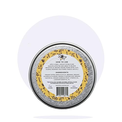 Miniatura 2 de Pollynation Calendula & Plaintain Body Healing Balm 1 oz  Nourishing & Rejuvenating  Restores Skin, Supports Healthy Skin Cells  Great for Itches,