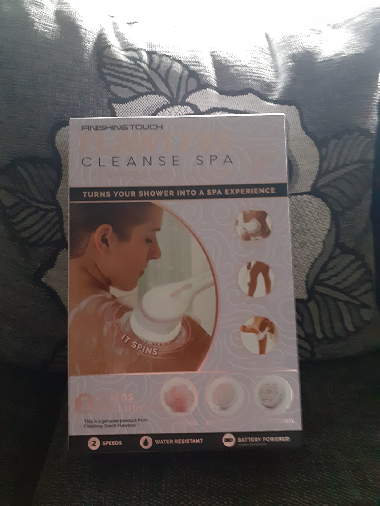 Finishing Touch Flawless Cleanse Spa, Electric Body Brush- with 3 Multi-Purpose Cleansing Heads for a Full Body Spa Experience