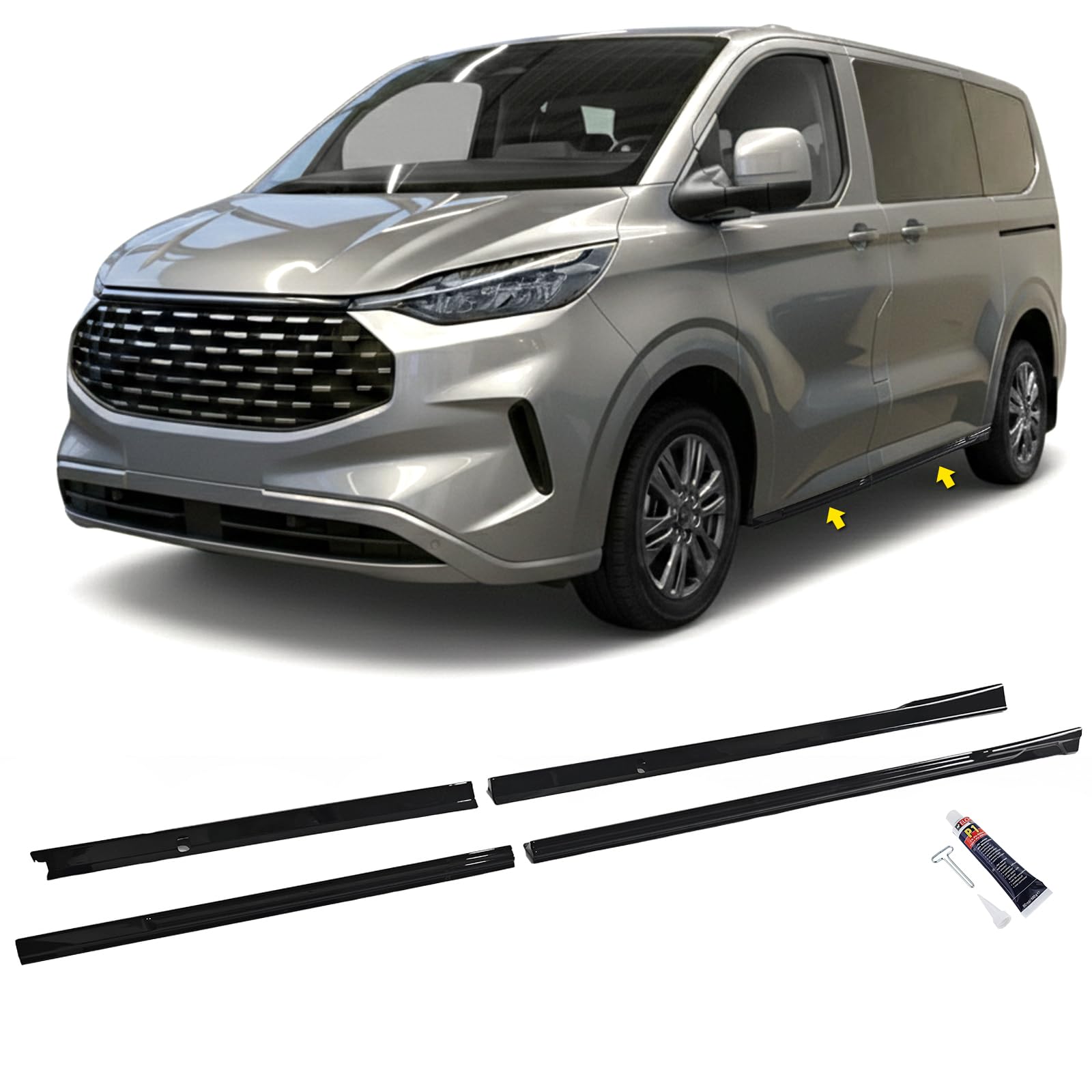 Seitenschweller Leisten für Ford Tourneo Transit Custom ab 23 L1 kurzer Radstand