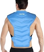 REVIX Large Reusable Ice Pack for Shoulder & Back with Straps - Cold Therapy Wrap for Pain Relief, Muscle Recovery