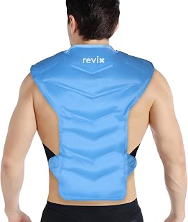REVIX Large Reusable Ice Pack for Shoulder & Back with Straps - Cold Therapy Wrap for Pain Relief, Muscle Recovery