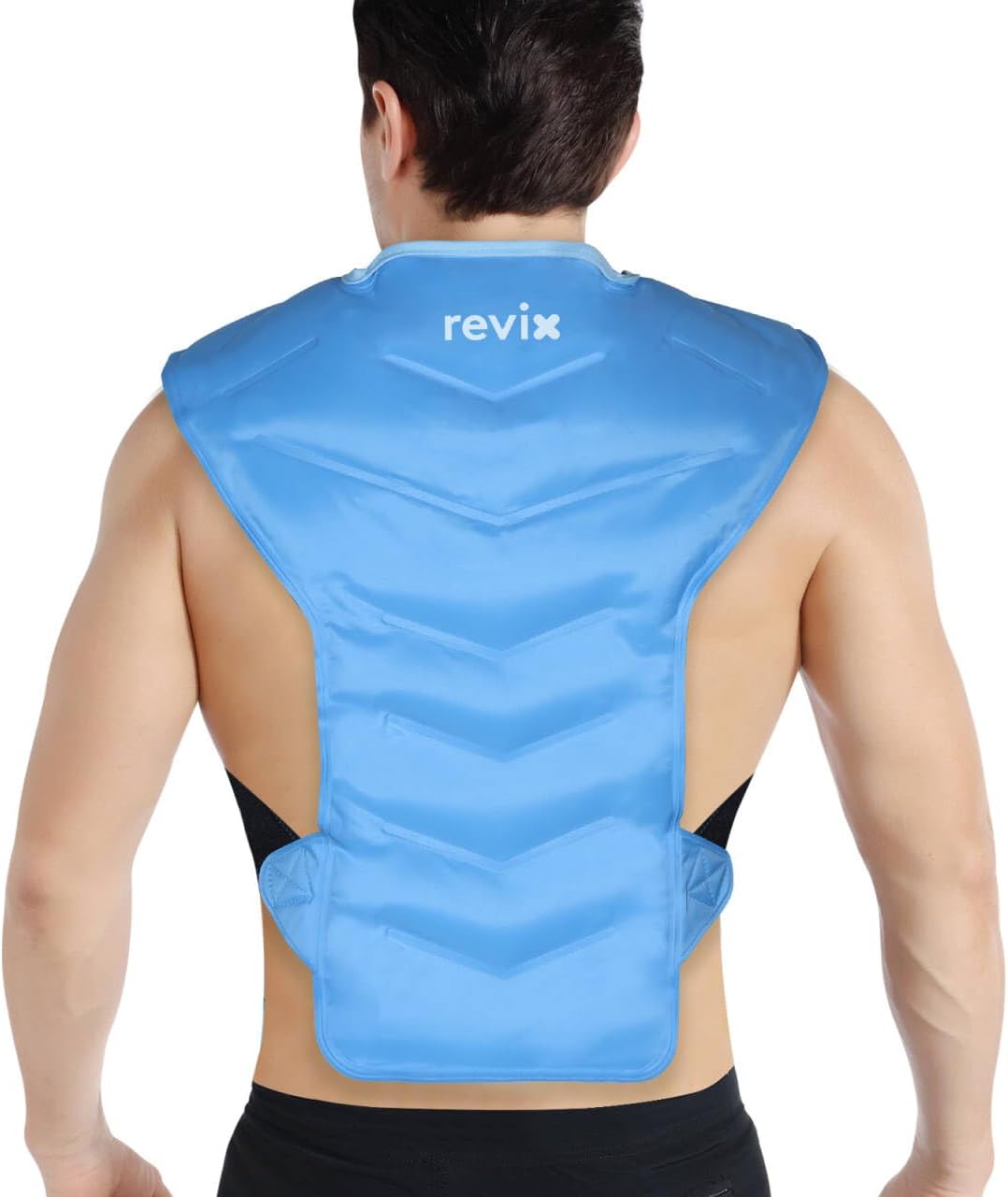 REVIX Large Shoulder Back Ice Pack for Injuries Reusable Cold Ice Gel Pack Reduces Pain and Swelling from Injury and Surgery, Soft Plush Lining, Flexible and Long Lasting