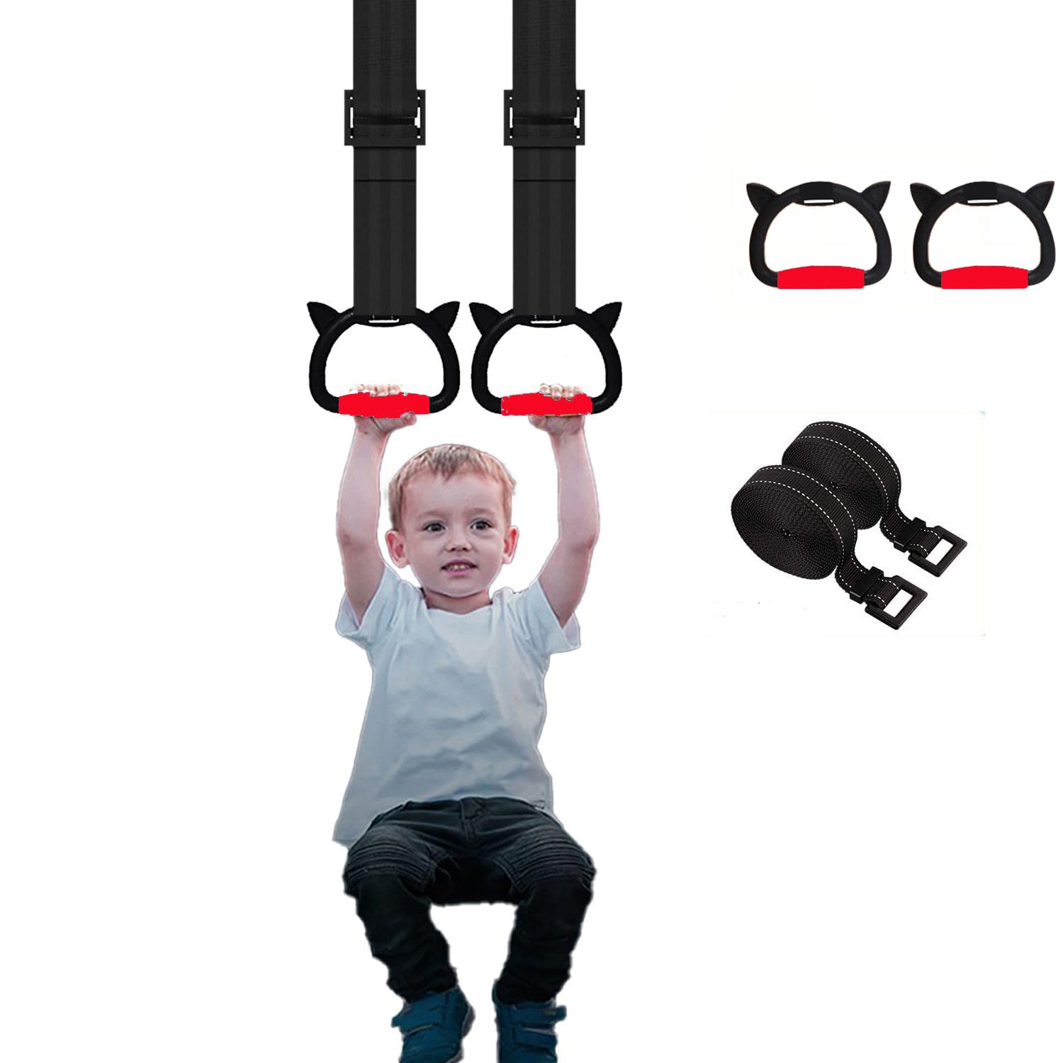 New Gymnastic Rings,Both for Adults and Kids,Support 360LBS,Home Fitness Equipment for Children, Kid's Indoor Pull-up Bar for Stretching and Height Increase…