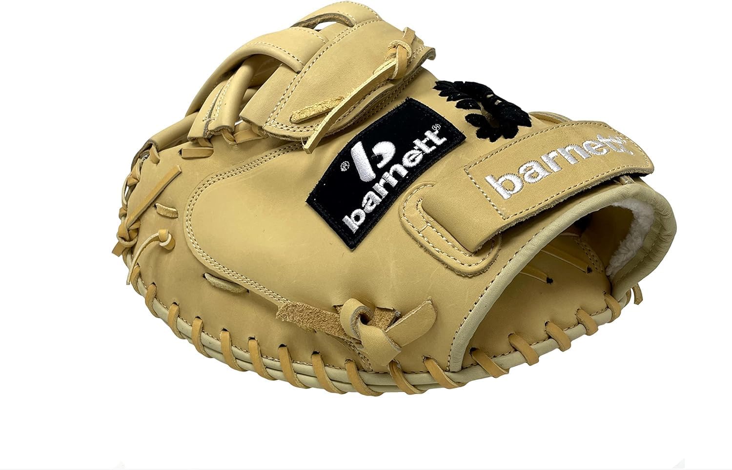 FL-201 Guante de béisbol de cuero Catcher, beige (REG (para diestro El guante se lleva a la izquierda))