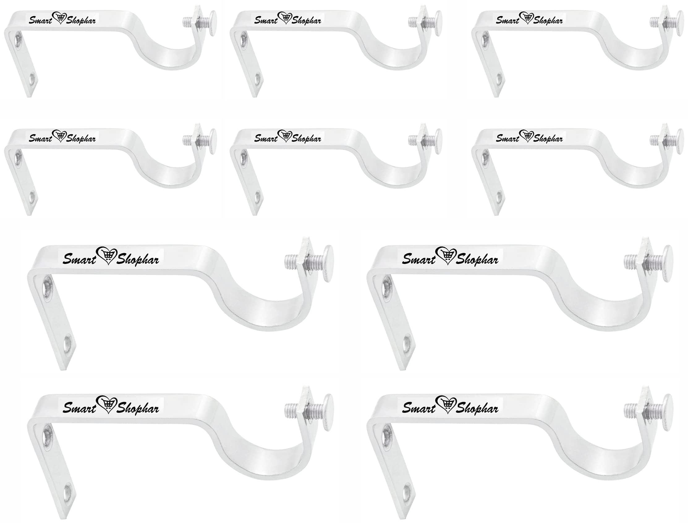 Stainless Steel Curtain Brackets - Pack of 10 -1 Stainless Steel Curtain Brackets - Pack of 10 -1