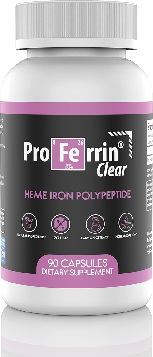 Proferrin Clear Heme Iron Supplement, 90 Capsules Superior