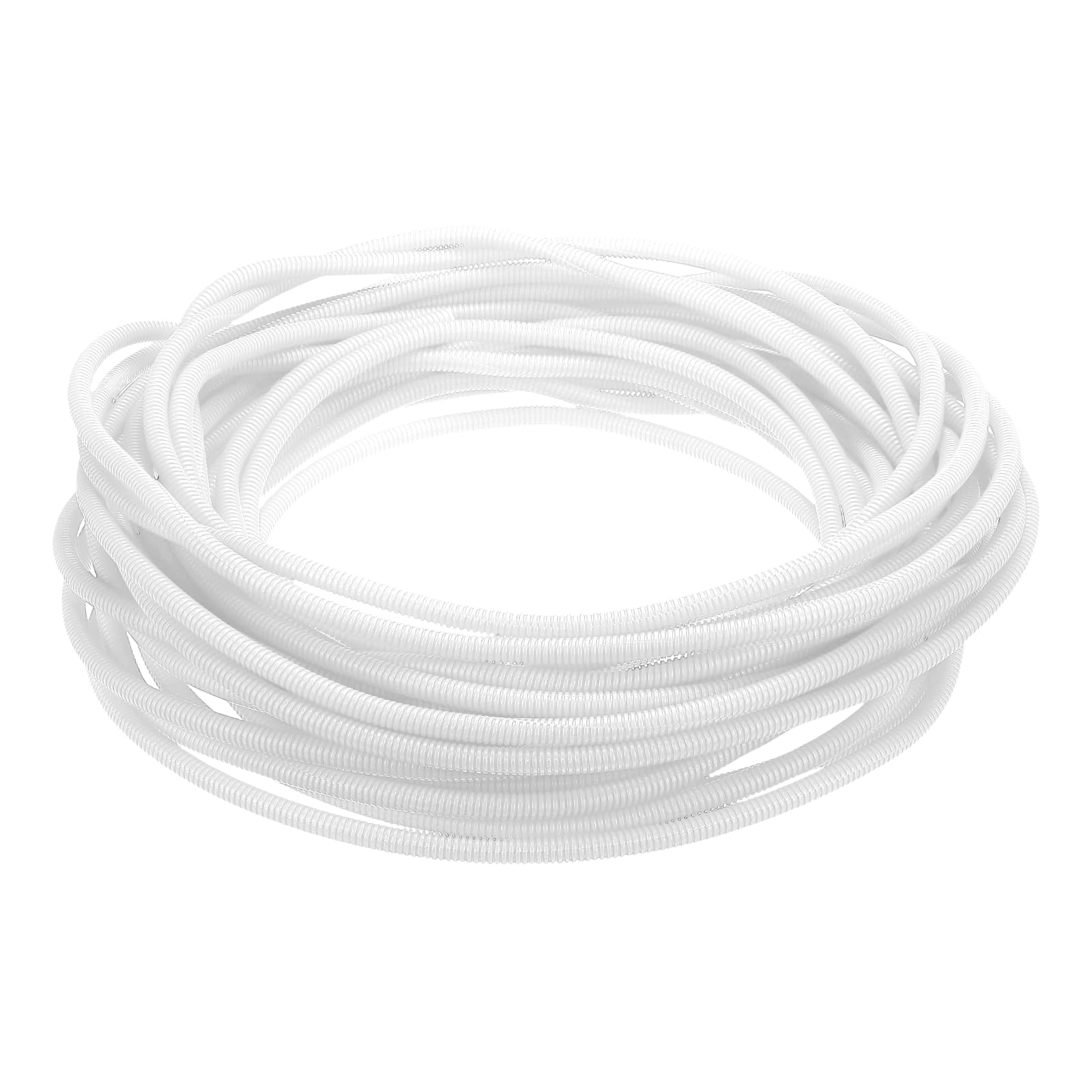 sourcing map Split Wire Loom Tubing 3/8"(10mm) ID 100FT(30m) Wire Loom Tubing Heat & Cold Resistant -40F to 257F Plastic Flexible Conduit Cord Protector for Electrical Wires Cable, White