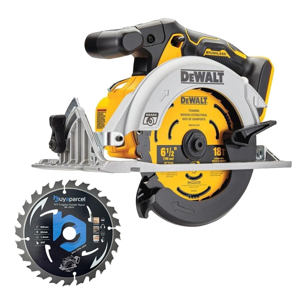 Dewalt 18V Dcs565n Xr Brushless Compact 165Mm Circular Saw Bare Tool + Bap Blade