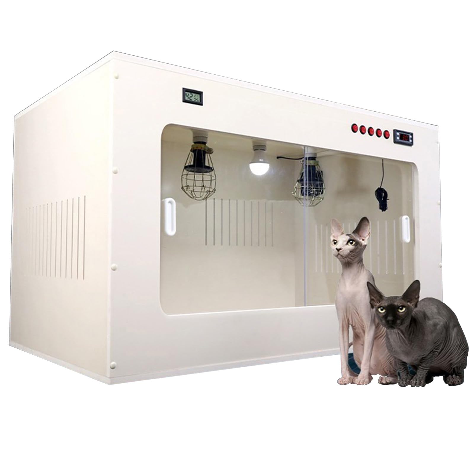 Incubatrice per animali domestici, grande cuccia riscaldante per cuccioli, gattini e piccoli animali, ideale per la cameretta di cani e gatti, 80 x 60 x 60 cm, sicura e facile da usare