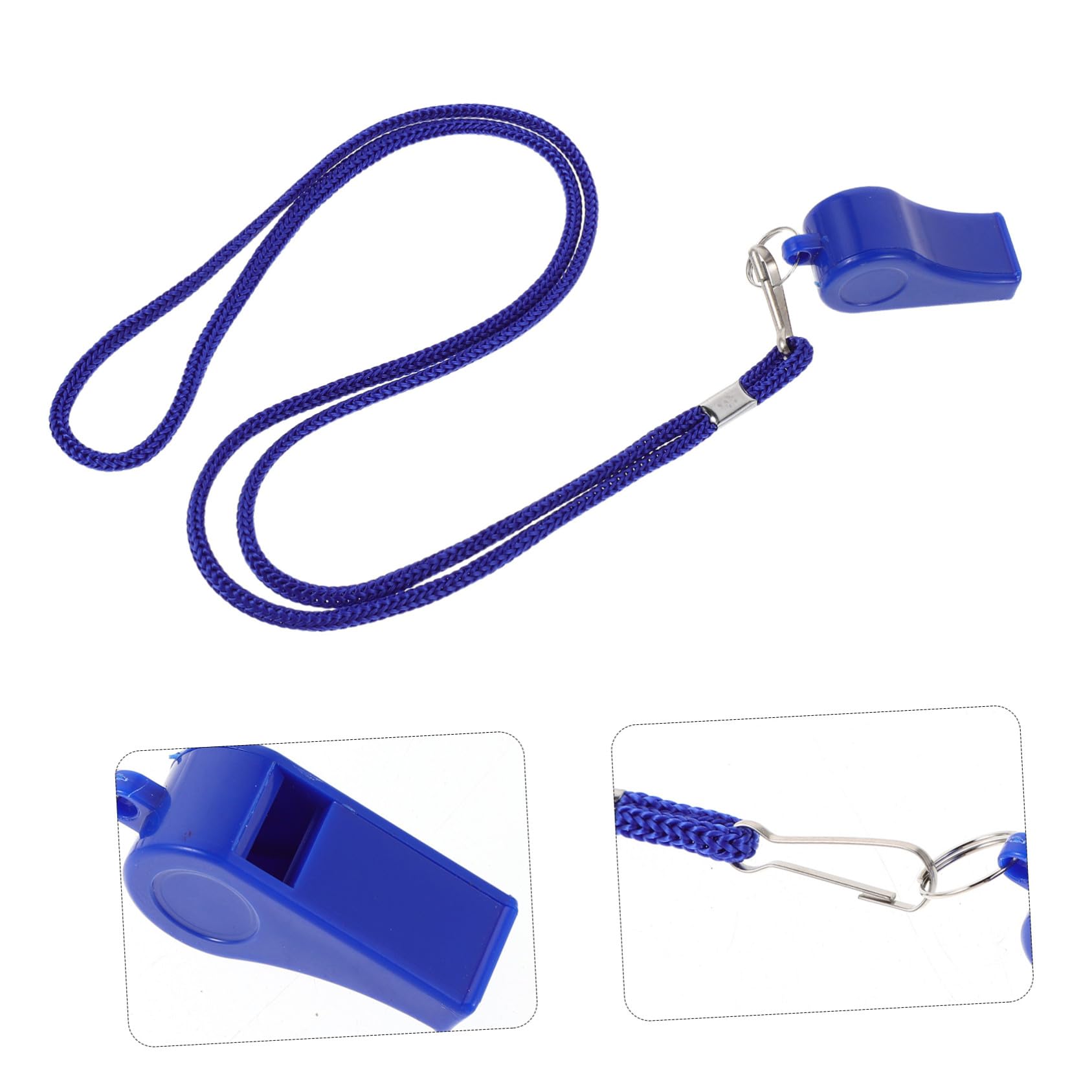 BESTonZON Fischietto di Emergenza Blu in Plastica, 36 Pezzi per Outdoor | Laccetto in Poliestere, Design Leggero e Portatile, Uso Arbitri e Attività All'aperto