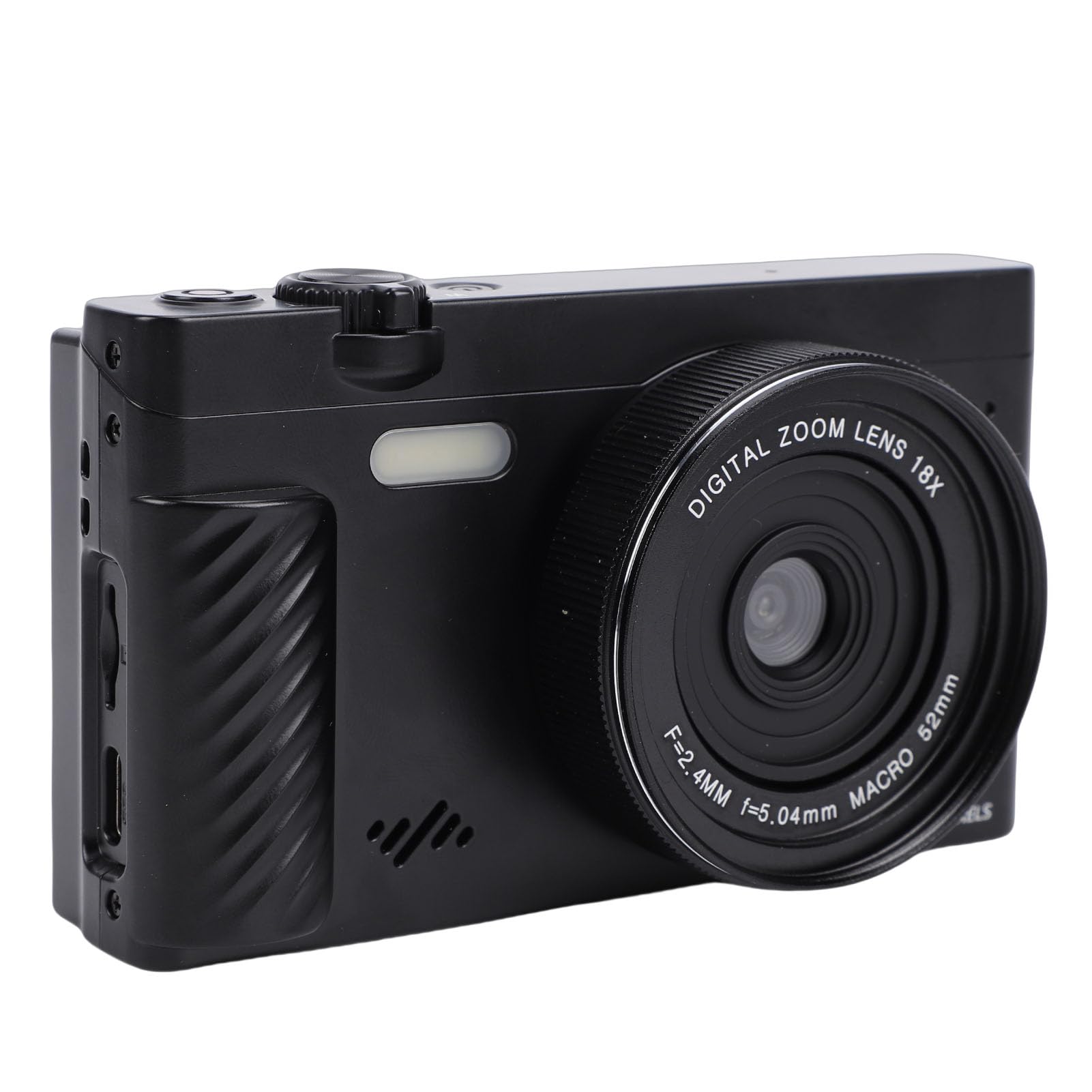 Annadue Fotocamera Digitale 4K da 75 MP, Fotocamera WiFi con Zoom 18X con Schermo Ribaltabile da 3 Pollici a 180 Gradi, Funzione Abbellimento, Rallentatore, Batteria da 950 MAh (BLACK)