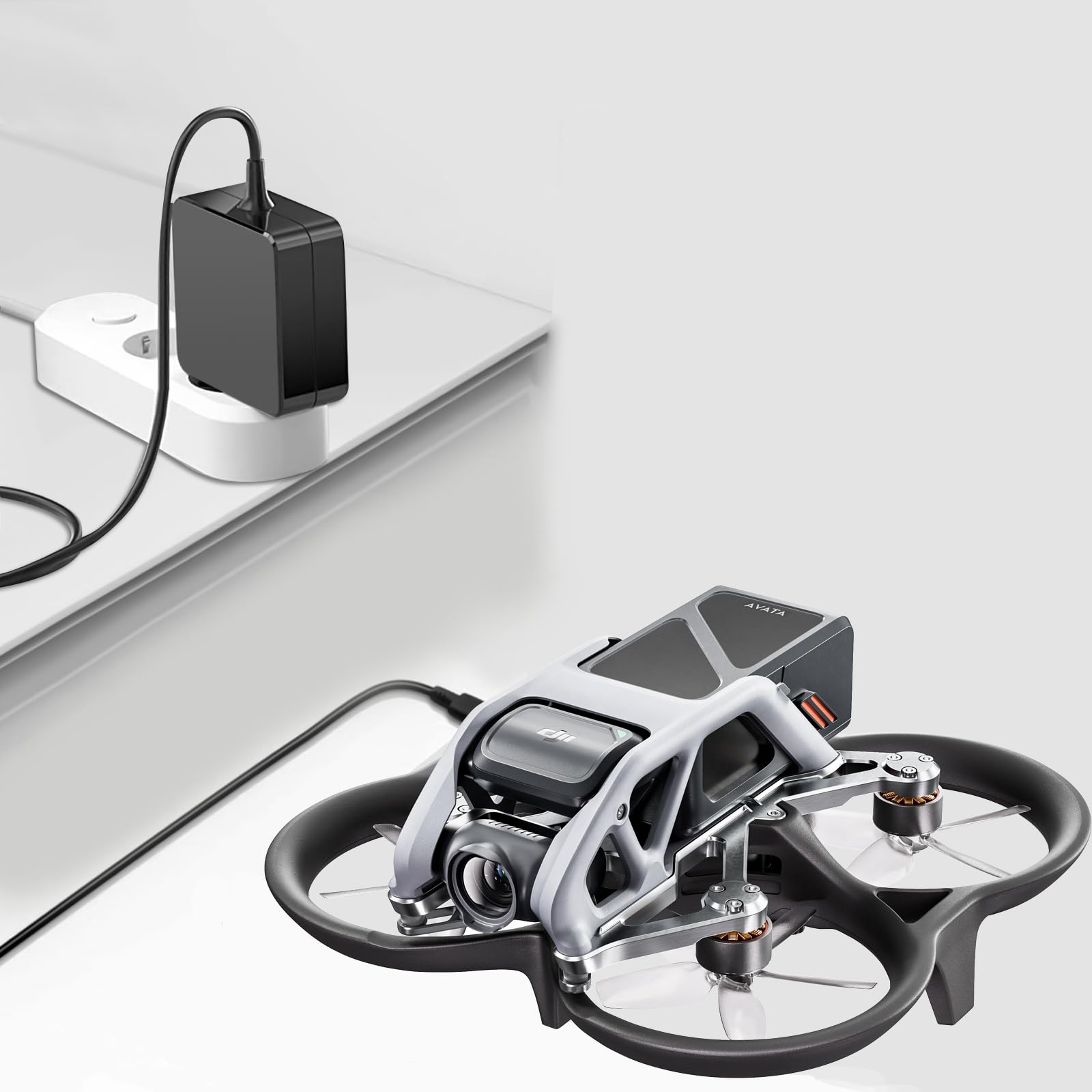 USB C 100W Chargeur Rapide pour DJI Mini 4 Pro Fly More, Mavic 4 Pro/Avata 2/Flip/Mini 3/Mavic 3/Air 3S/Goggles 2, Batterie/Matrice 4 Drone RC2, Station Charge pour Télécommande