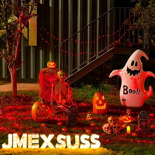 Jmexsuss 2 Pack Red Solar Halloween Lights, 33Ft 100 Led Solar Fairy Lights Outdoor, Waterproof Red Solar String Lights For Halloween Patio Tree Party Christmas Decorations #TOP2