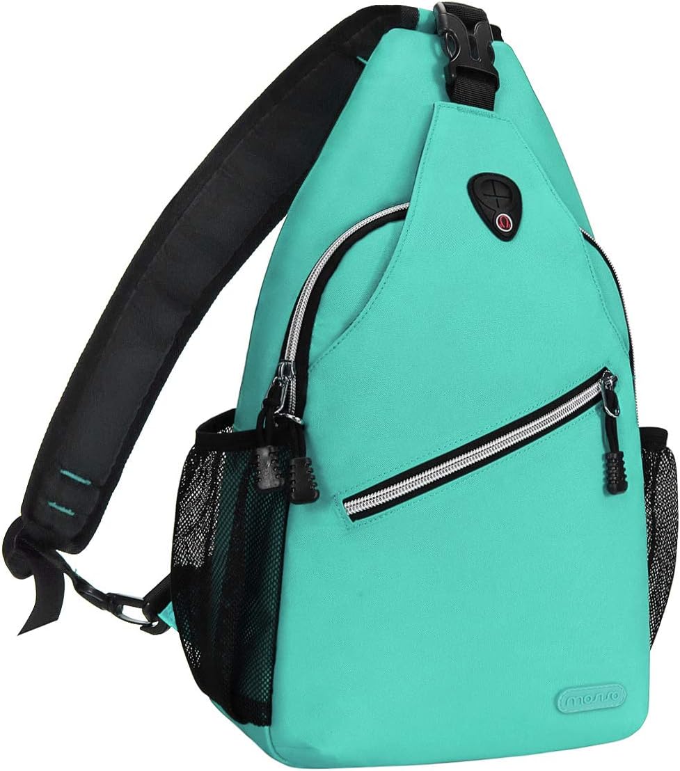 MOSISOSling Backpack, Multipurpose Crossbody Shoulder Bag Travel Hiking Daypack