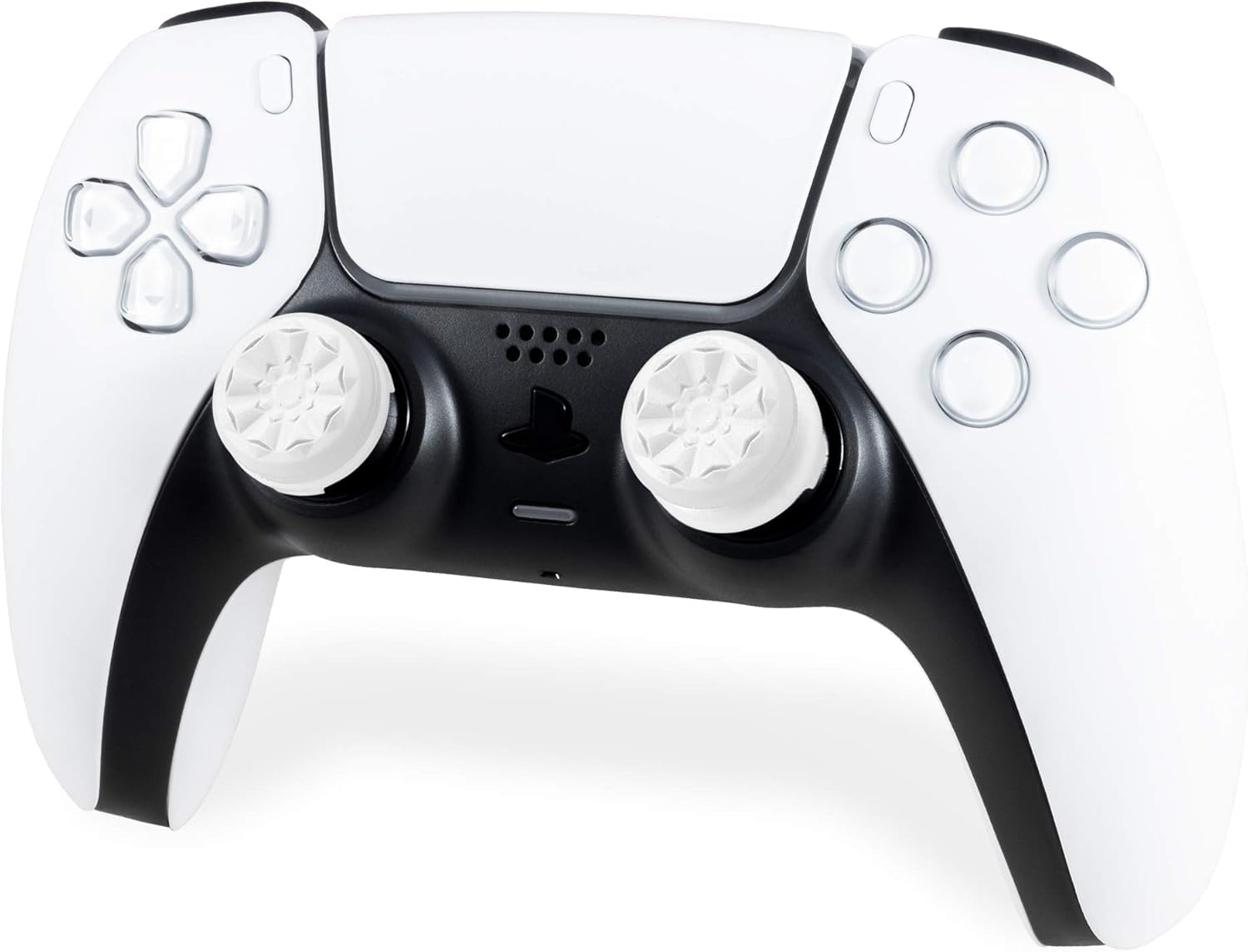 KontrolFreek FPS Freek Galaxie Blanc pour Manette PlayStation 4 (PS4) et PlayStation 5 (PS5) | Manettes de Performance | 1 Haute, 1 Milieu | Blanc