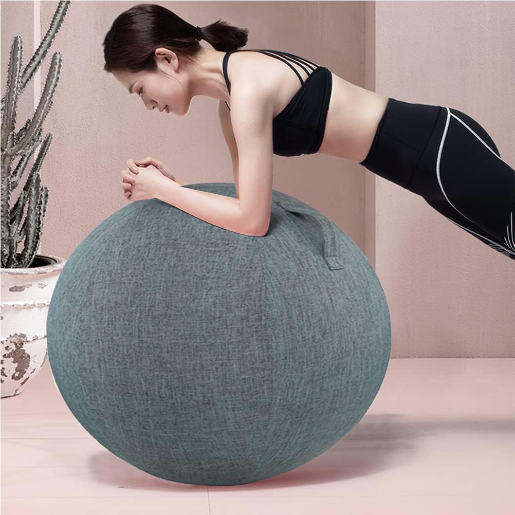DIXII Pilates Yoga Ball Chair Copertura Protettiva per Sedia A Sfera per Esercizi per Casa O Ufficio, Allenamento per L'equilibrio, Esercizi di Stabilità,A,65cm