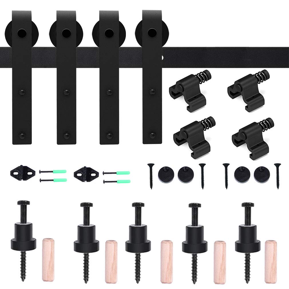 Wolfbird Sliding Door Fitting 183 cm / 6 ft Sliding Door System Slide Rail Wooden Sliding Door Fitting Set for Double Doors - Image 4