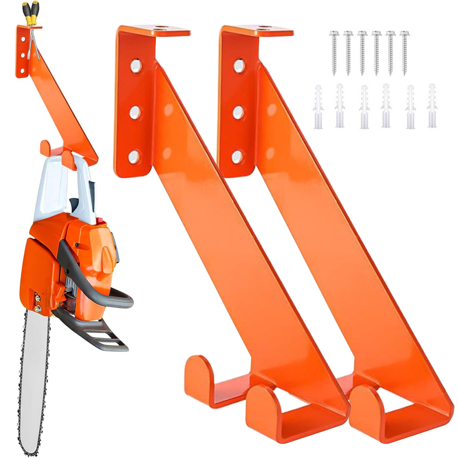 Support mural pour tronçonneuse Rack de Rangement Robuste, Capacité 81,6 kg