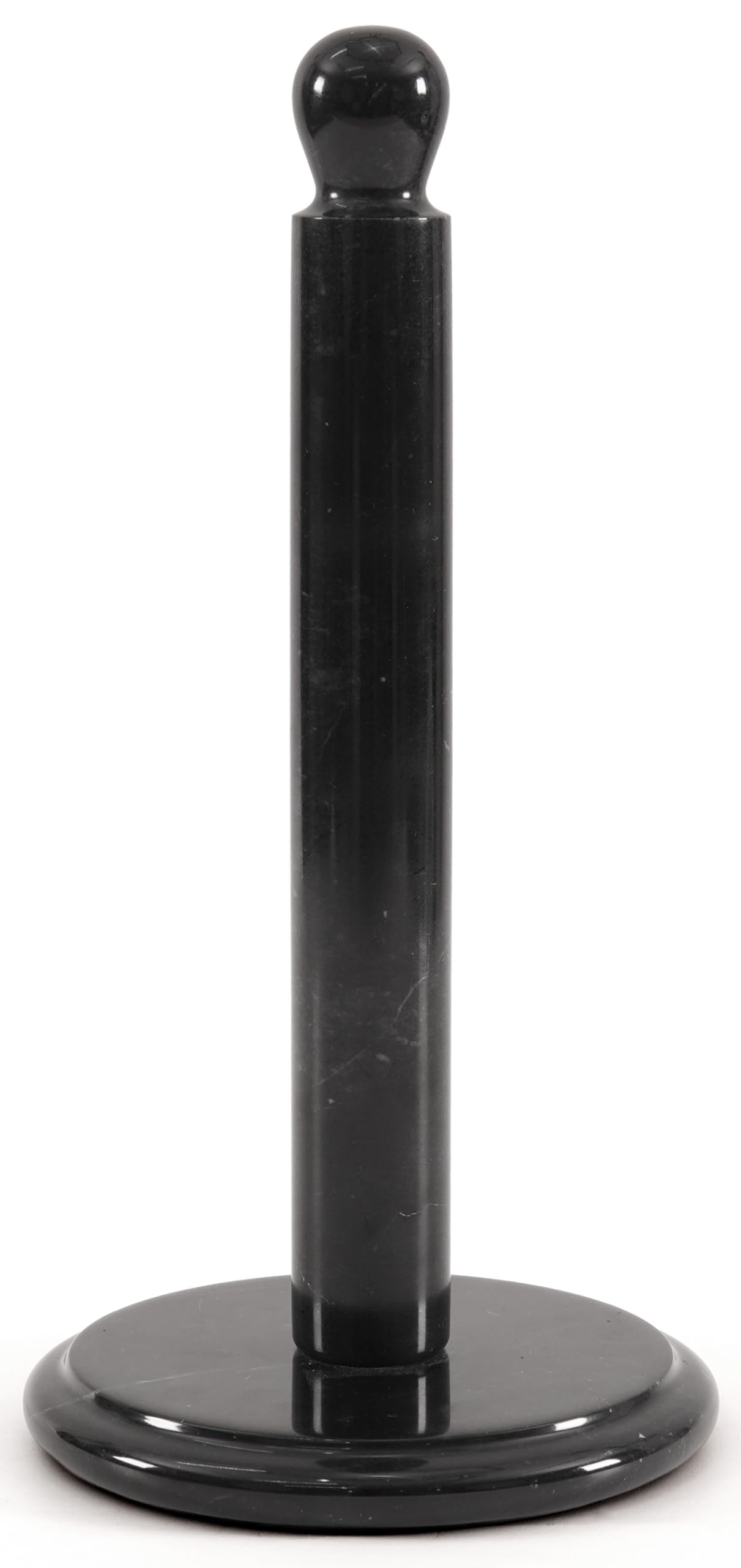 Radicaln Marble Paper Towel Holder 12.5" Inch Black Handmade Toilet Paper Holder Stand for Bathroom Accessories, Ideal Standing Paper