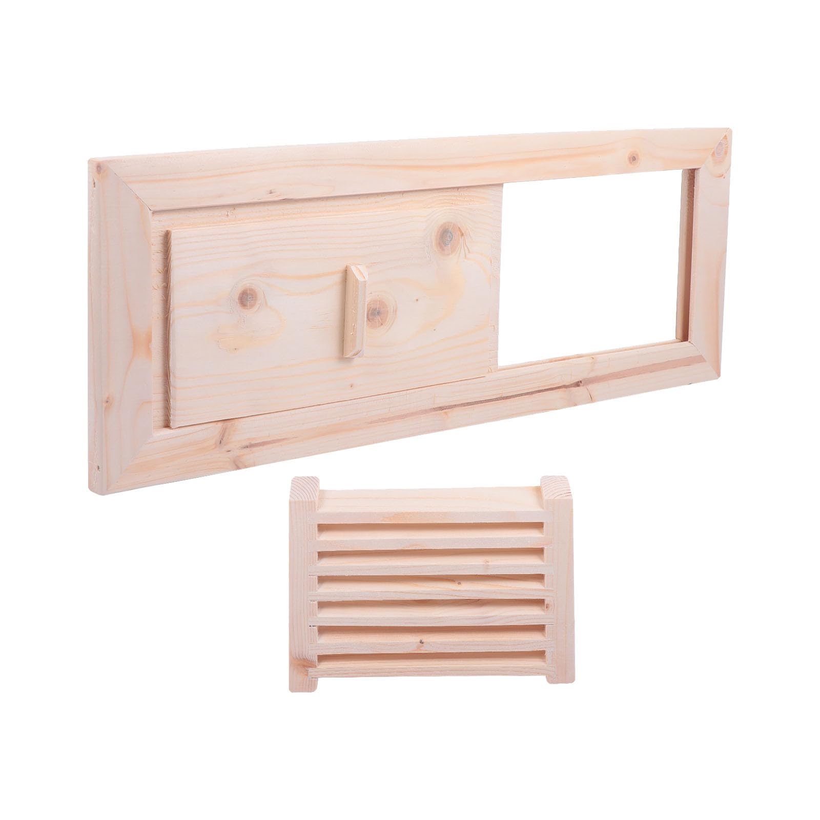 Grille de ventilation en bois pour sauna pour évacuer l'humidité et réguler la chaleur