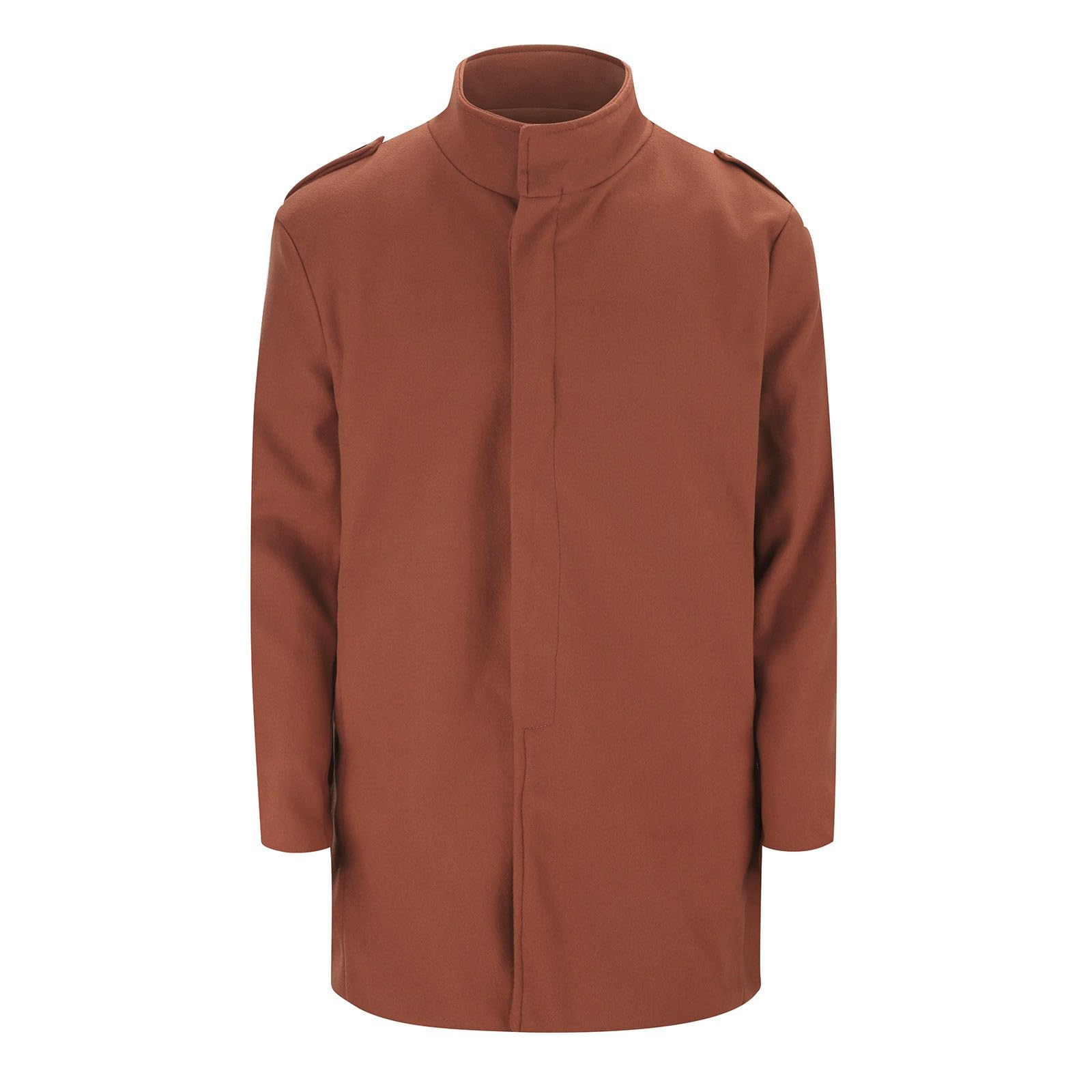 Generico Tranch Uomo Cappotto da uomo in lana per casual elegante di media lunghezza con finiture pregiate e design moderno per un comfort superiore in ogni stagione 7