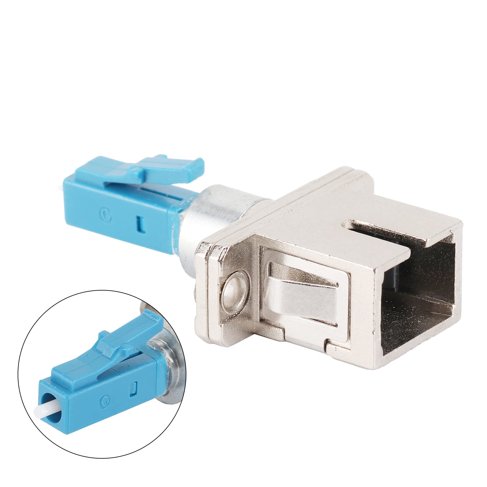 Marhynchus Hybrid Optic Connector Adapter, LC to SC Fiber Coupler Male to Female for Industrial Supplies, with Optical Noise Suppression for Ground Interference Elimination