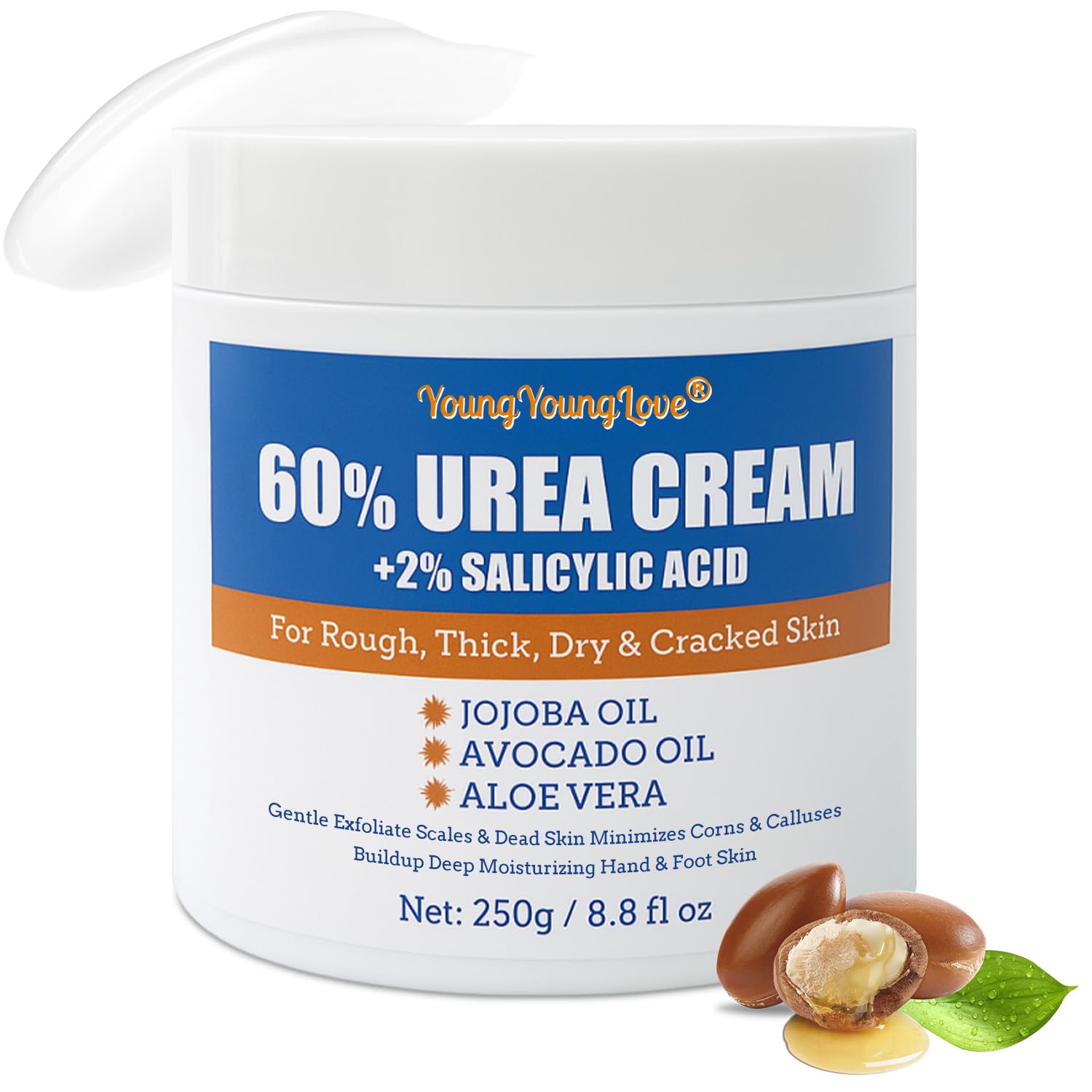 Fragrance Free Urea Cream 60% for Feet Maximum Strength + 2% Salicylic Acid