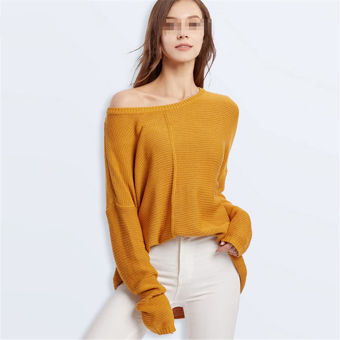 Damski sweter swetry jesień moda swobodny sweter z dzianiny damskie swetry z dzianiny sweter topy, biały, L
